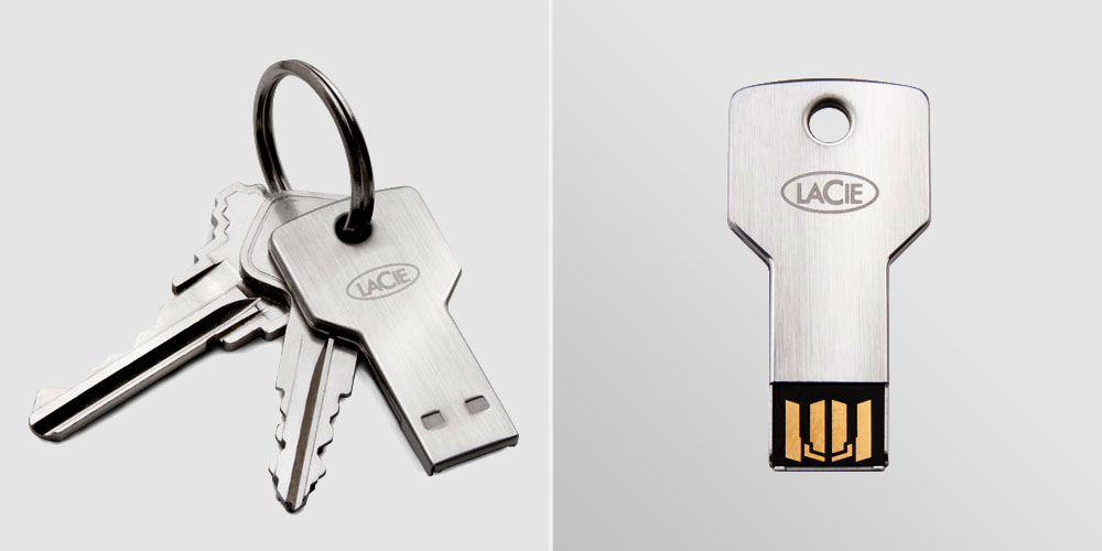 Lacie PetiteKey USB-Stick als Schlüssel für den Schlüsselbund